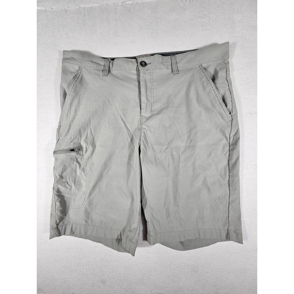 Weatherproof Vintage Mens Gray Regular Fit Cargo Shorts Size 38 Nylon Stretch